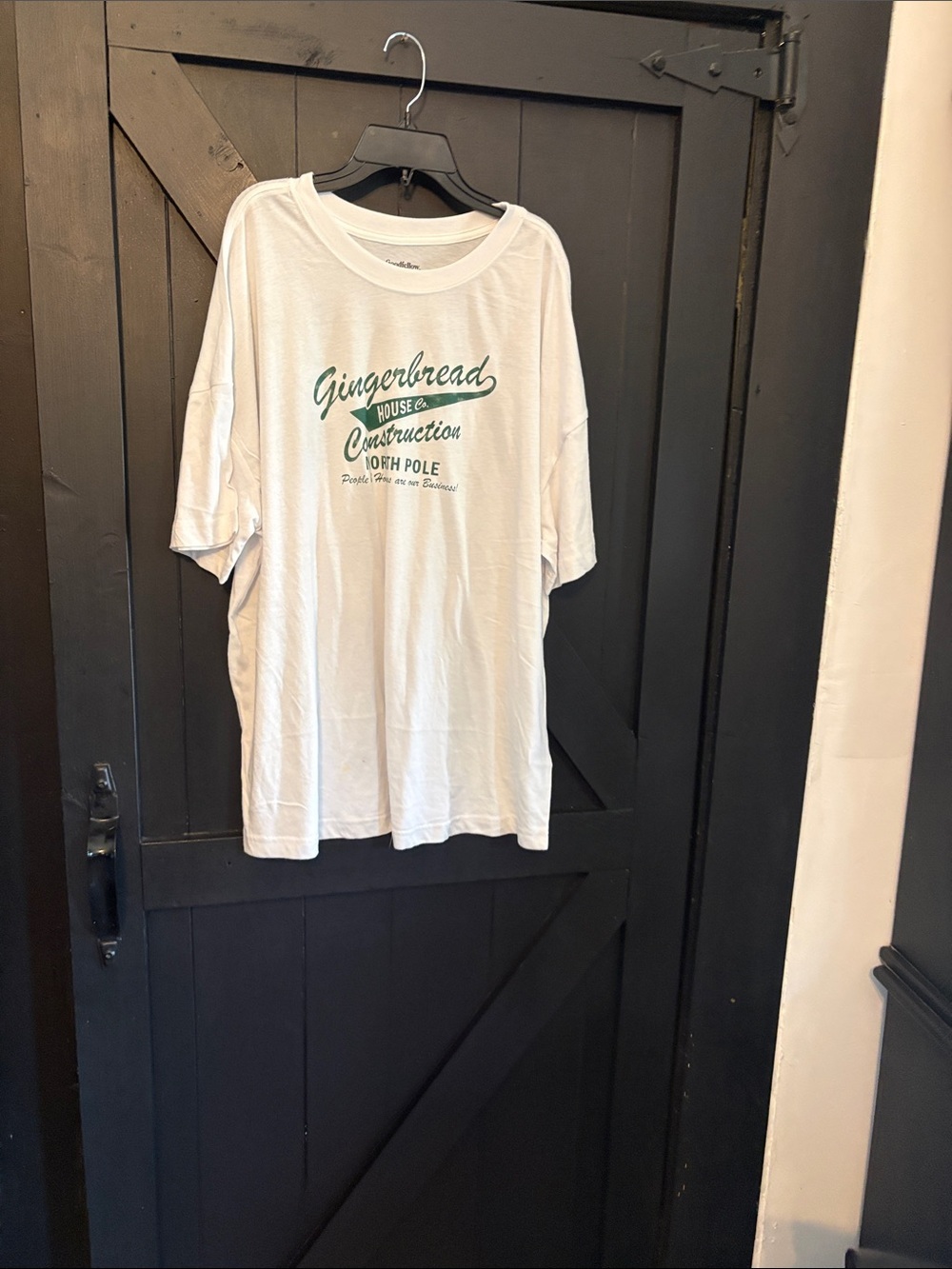 Goodfellow & Co White Crew Neck Tee with Black Logo